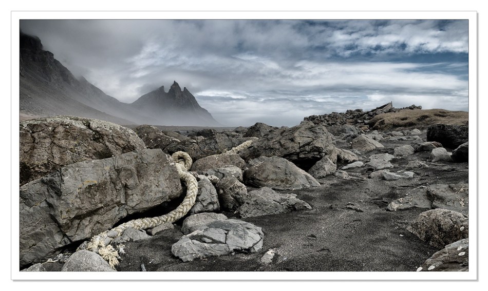 Old wrecked Fishing Boat, Stokksness and Horn, Iceland