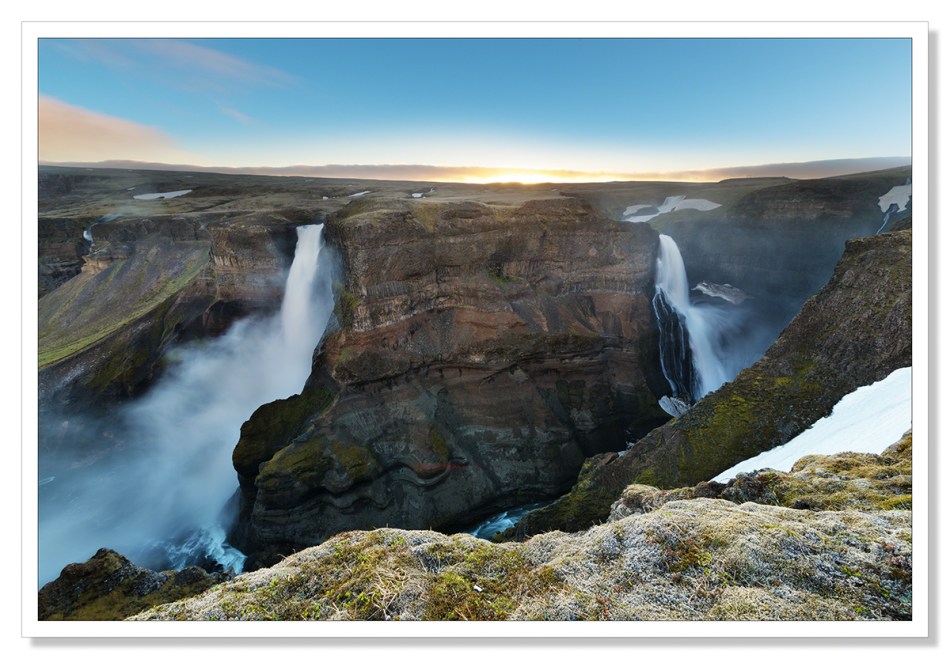 Haifoss, Sunset, Iceland