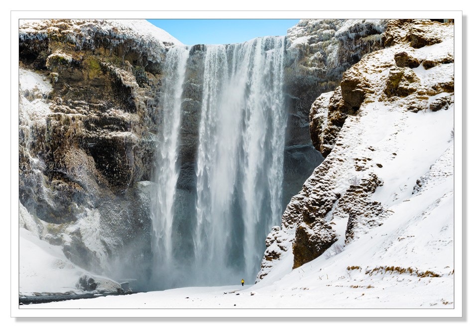 Skogafoss, Iceland, in winter