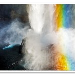 A picture of the rainbow created in the mist at the foot of Haifoss, Iceland's second highest waterfall by Adrian Theze